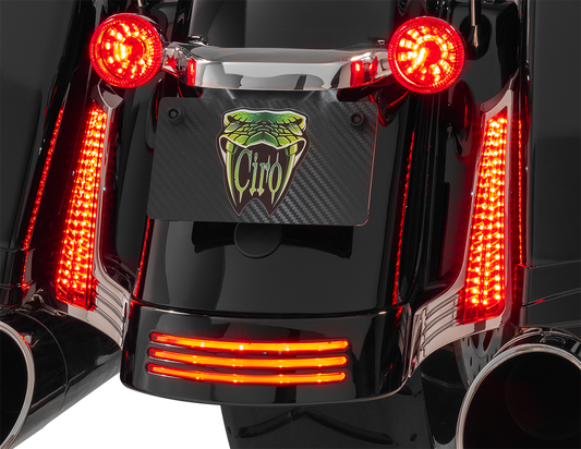 Ciro Filler Panel Light - Red Lens - Red Leds - Chrome |