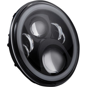 Custom Dynamics 7" Halo Headlamp With Touring Adapter