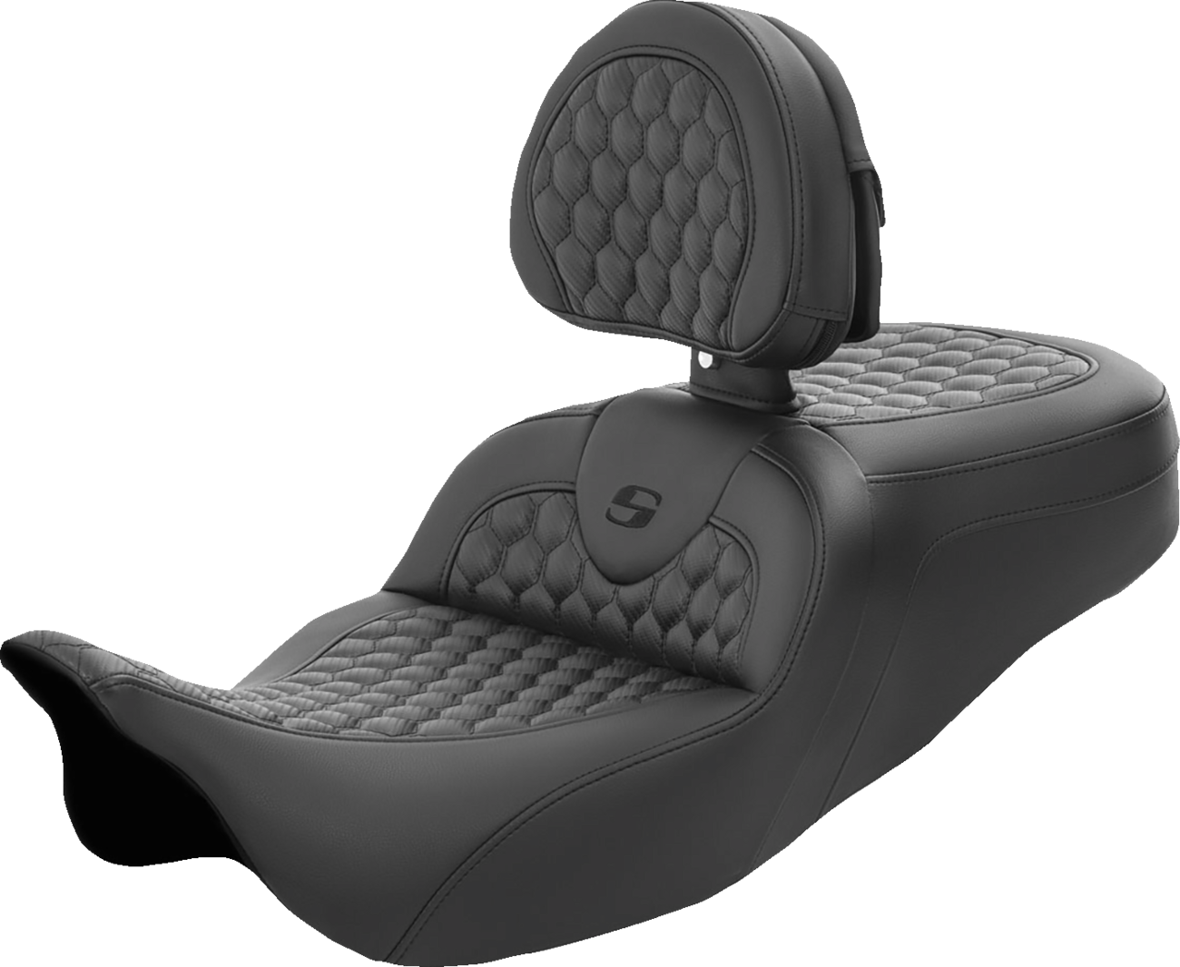 Saddlemen Roadsofa™ Seat - Honeycomb - With Backrest - Fl '08-'23