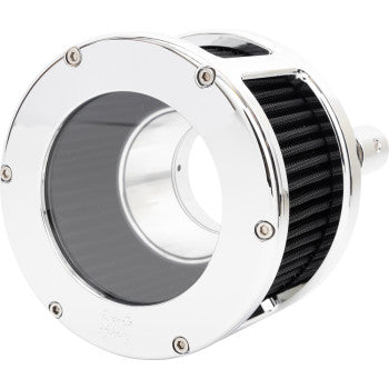 Feuling Parts Air Cleaner - Ba Race Series - Clear Cover - Black Filter - Chrome Finish