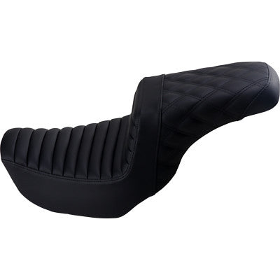 Saddlemen Step Up Seat - Tuck And Roll/Lattice Stitched - Black - Fxd