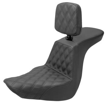 Saddlemen *New* Tour Step Up Seat - Rider Backrest - Front Lattice Stitch - Flsb/Fxlr '18-'22