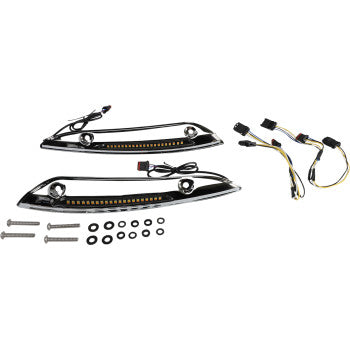 Custom Dynamics Genesis® 4 Dynamic Led Road Glide® Windshield Trim - Sequential Flash