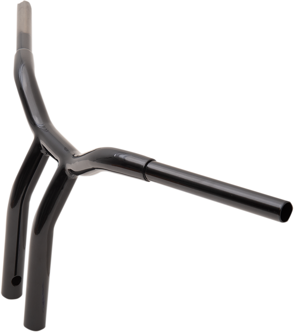 La Choppers 12" Handlebar - Kage Fighter - One Piece - Bent - Black |