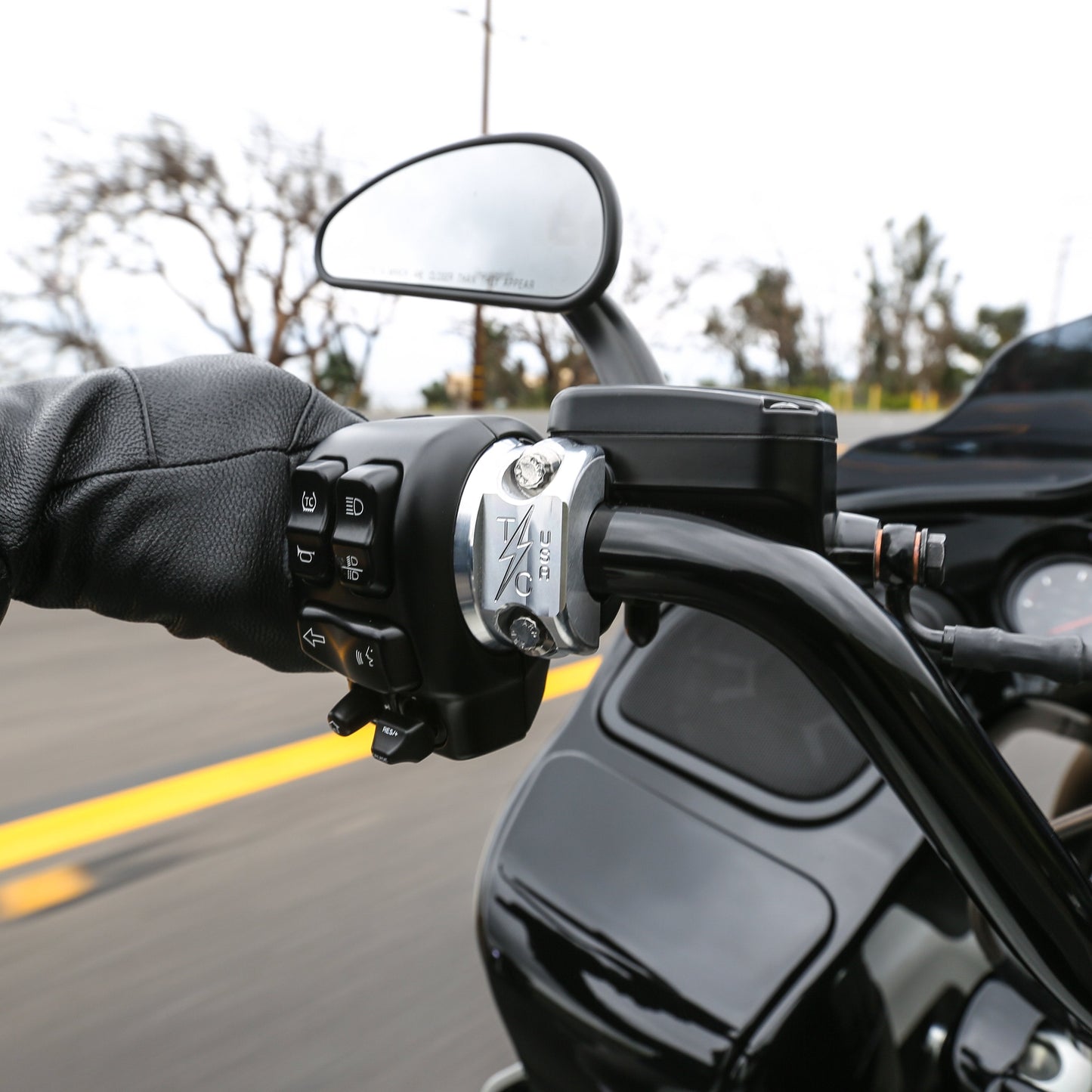 Thrashin Supply Clutch / Brake Perch Clamp - All Black