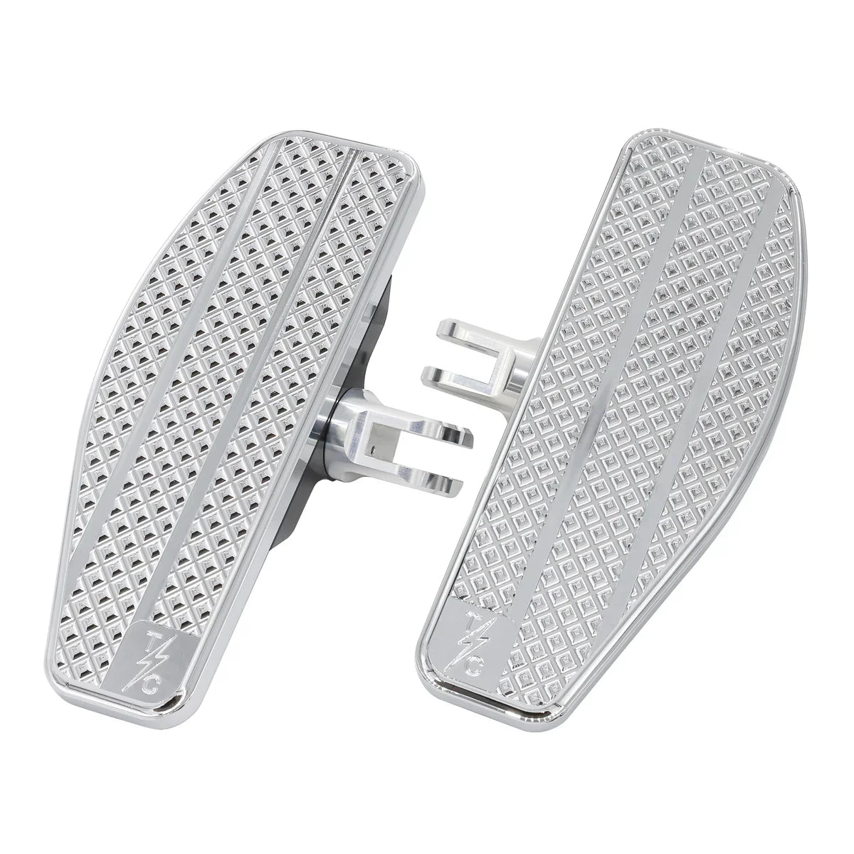 Thrashin Supply Mini Floorboards - Silver - Dyna, Sportster, Fxr, Softail...