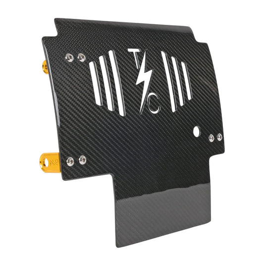 2024+ Touring Skid Plate - Real Woven Carbon - ALL Color Brackets