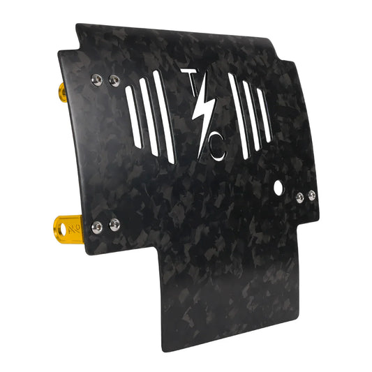 2024+ Touring Skid Plate - Real Forged Carbon - ALL Color Brackets