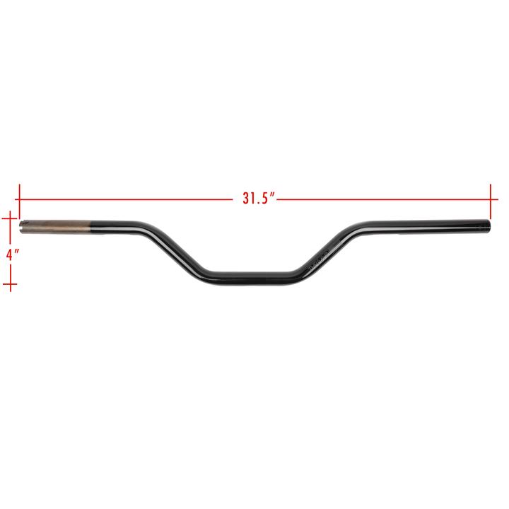 Thrashin Supply Bagger Handlebars & Risers Aggressive Mid Bend Bar - Black