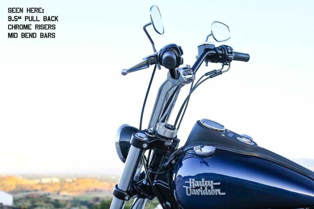 Thrashin Supply 6.5" Pull Back Thrashin Risers - Chrome