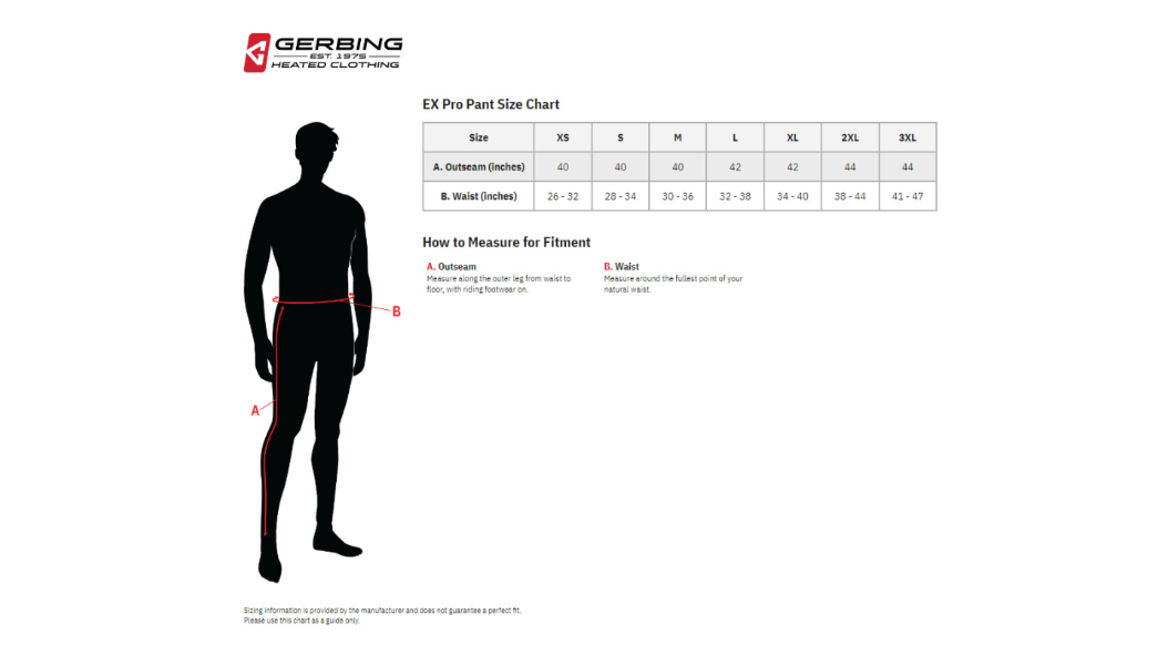 Gerbing Heated Clothing 12V Ex Pro Heated Pants - Black - Mens |