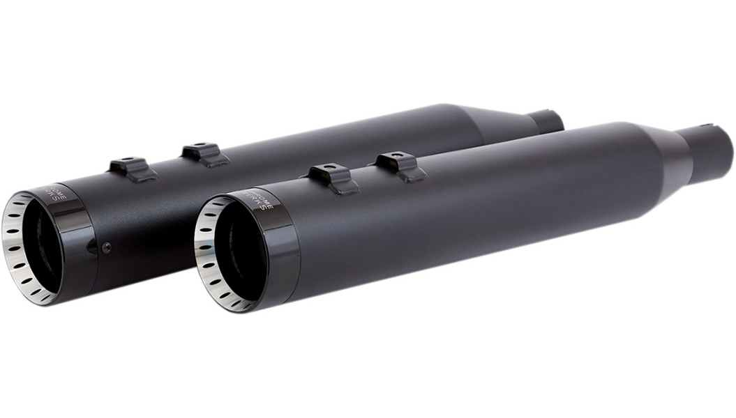 Khrome Werks 4-1/2" Hp-Plus® Slip-On Mufflers - Black With Turbine - Touring