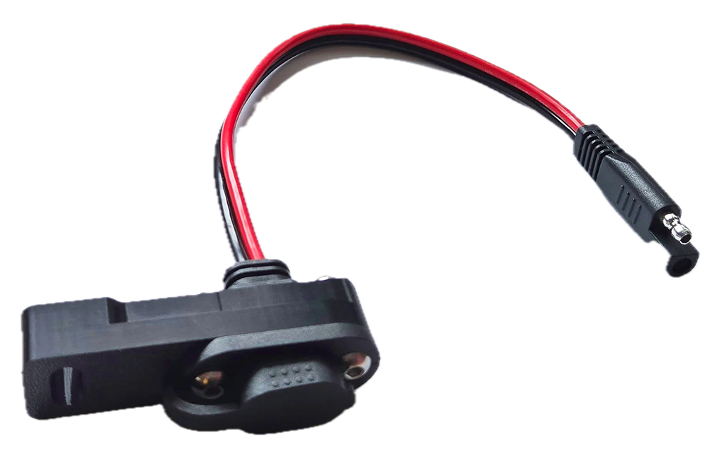 Charging port top mount bracket for touring bikes