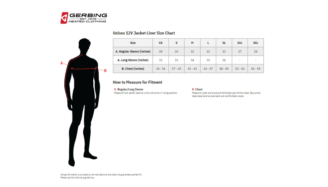 Gerbing Heated Clothing 12V Motorcycle Heated Jacket Liner - Black - Unisex |