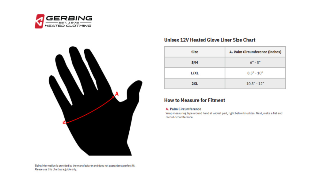 Gerbing Heated Clothing 12V Heated Glove Liners - Small/Medium |