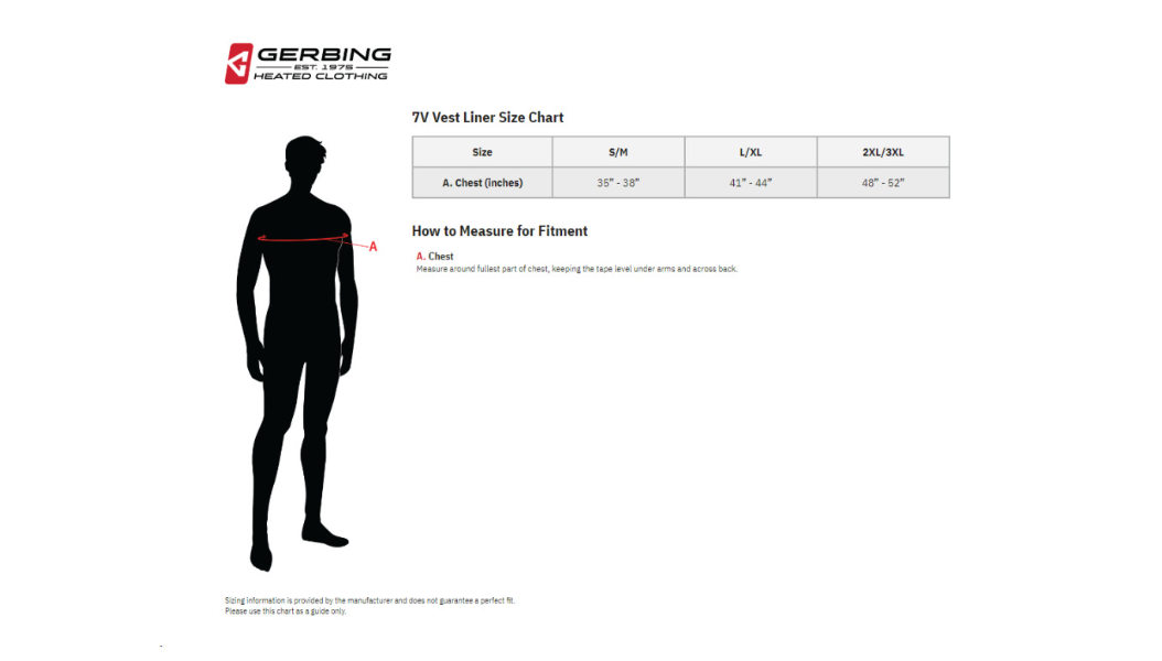 Gerbing Heated Clothing 7V Battery Heated Vest Liner - Black - Unisex |