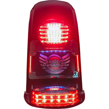 Custom Dynamics Turn Signal Eliminator With Tri Radius Illuminated Plate Frame