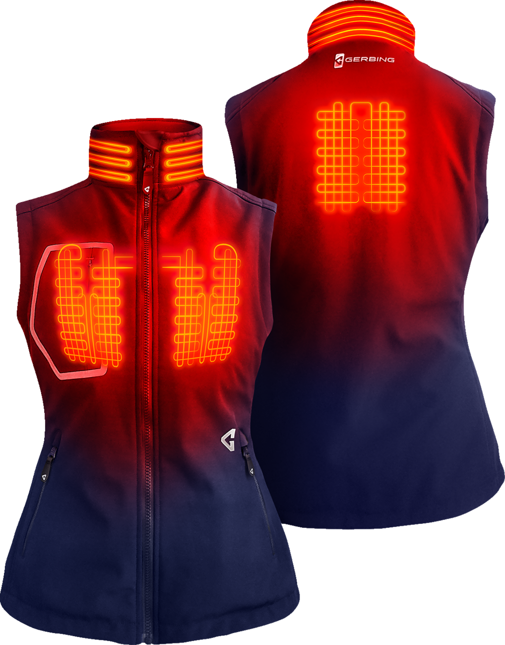 Gerbing Heated Clothing Women'S 7V Torrid Softshell Heated Vest 2.0 - Navy |