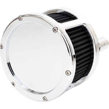 Feuling Parts Air Cleaner - Ba Race Series - Solid Cover - Black Filter - Chrome Finish