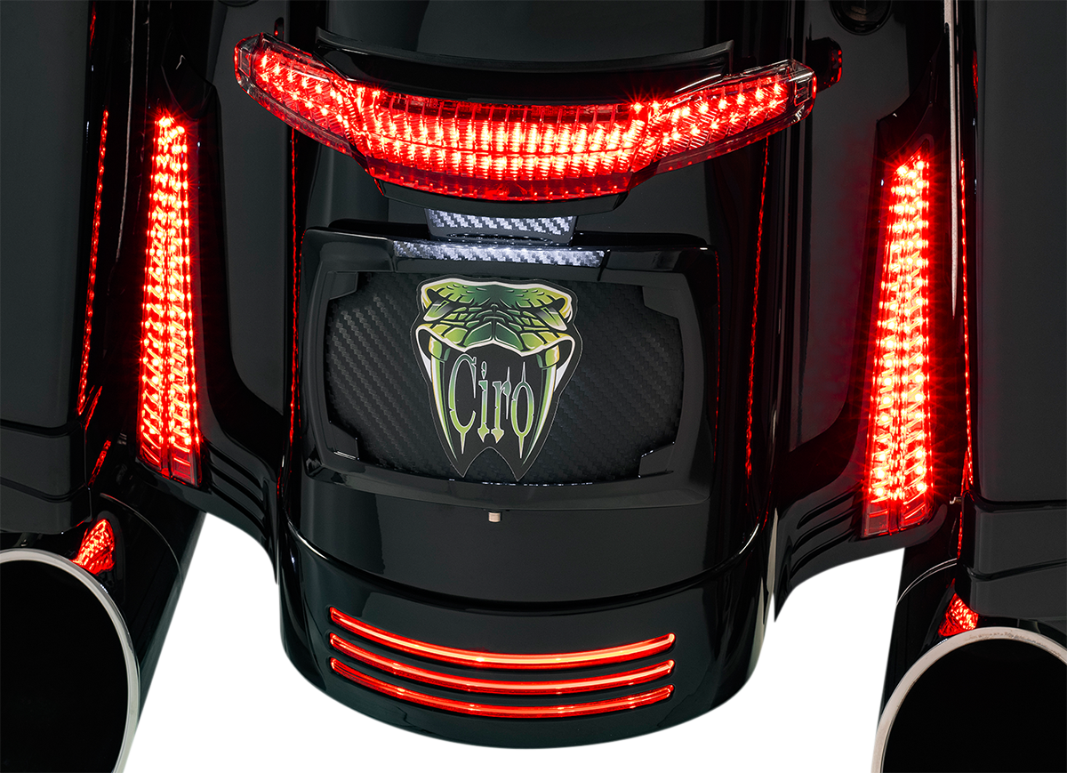 Ciro Filler Panel Light - Smoke Lens - Red Leds - Black |