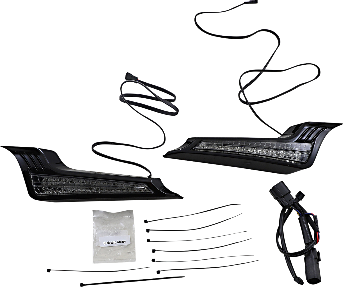 Ciro Filler Panel Light - Smoke Lens - Red Leds - Black |