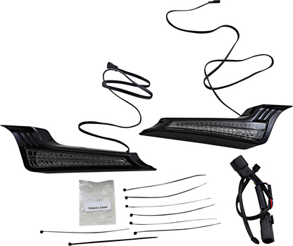 Ciro Filler Panel Light - Smoke Lens - Red Leds - Black |