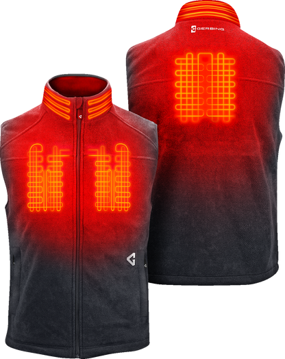Gerbing Heated Clothing 7V Thermite Fleece Heated Vest 2.0 - Gray - Mens |