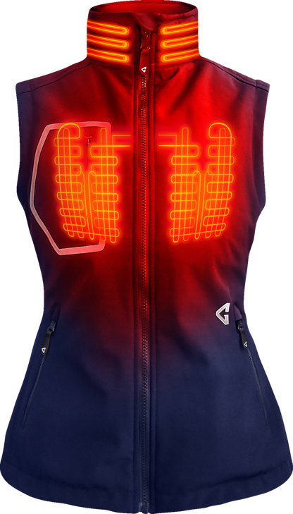 Gerbing Heated Clothing Women'S 7V Torrid Softshell Heated Vest 2.0 - Navy |