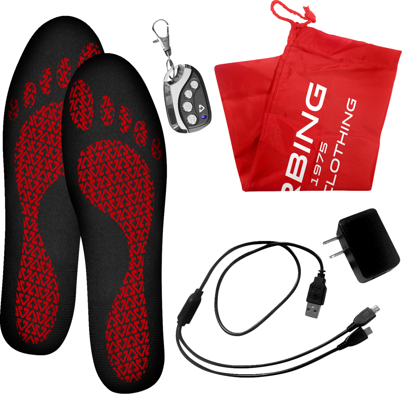 Gerbing Heated Clothing 3V Rechargeable Heated Insoles With Remote |