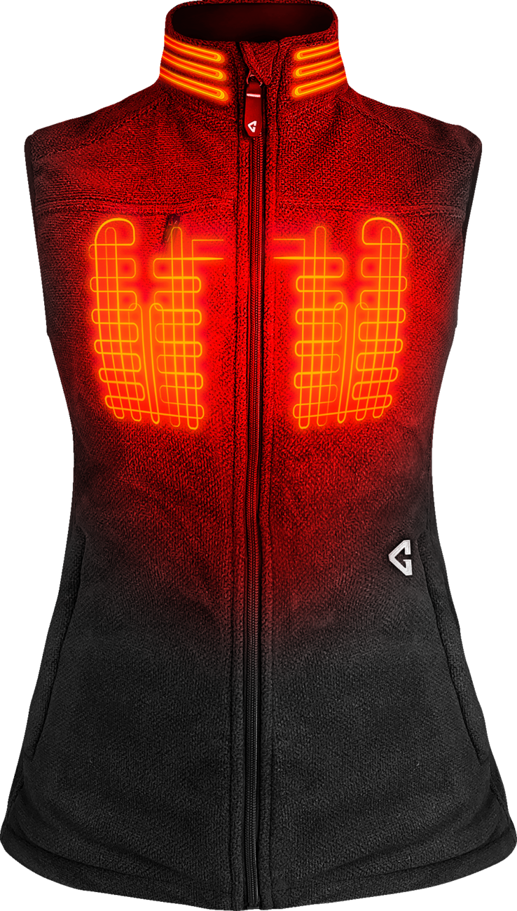Gerbing Heated Clothing Women'S 7V Thermite Heated Fleece Vest 2.0 - Black |