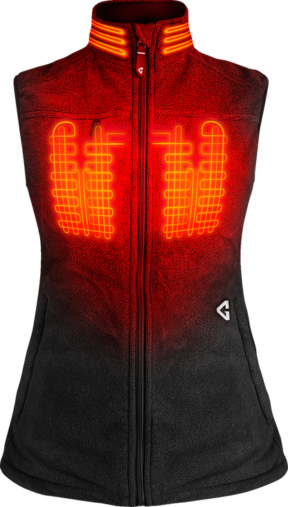 Gerbing Heated Clothing Women'S 7V Thermite Heated Fleece Vest 2.0 - Black |