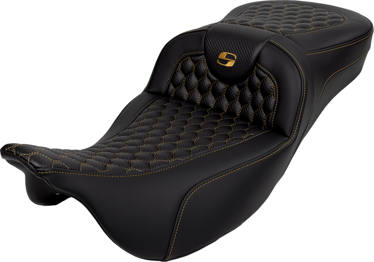 Saddlemen Roadsofa™ Seat - Honeycomb - Extended Reach - Without Backrest - Flh/Flt '08-'23