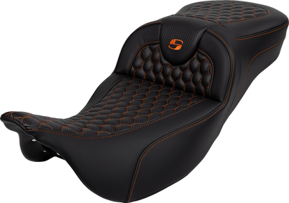 Saddlemen Roadsofa™ Seat - Honeycomb - Extended Reach - Without Backrest - Flh/Flt '08-'23