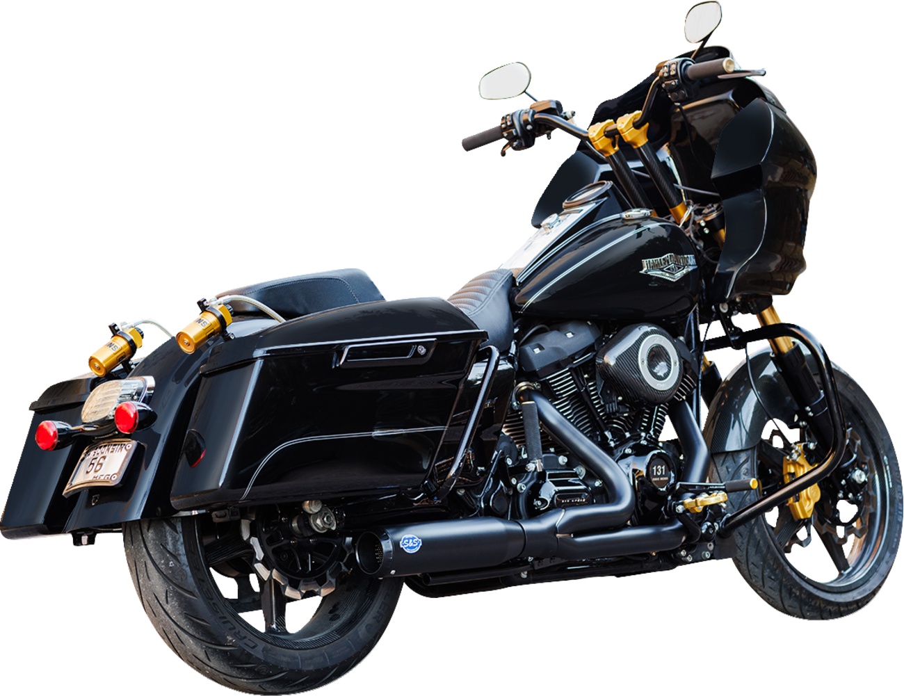 S&S Cycle 2-Into-1 Qualifier Exhaust System - 50-State - Black