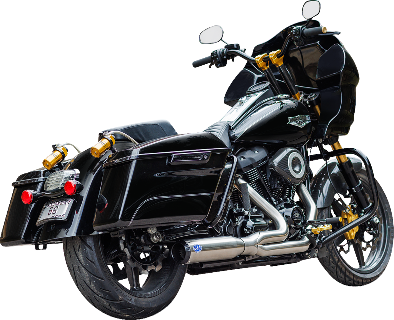 S&S Cycle 2-Into-1 Qualifier Exhaust System - 50-State - Silver