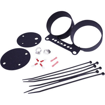 Drag Specialties             Dual Gauge Bracket - Wrinkle Black