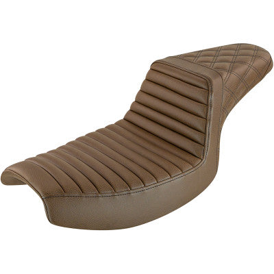 Saddlemen Step Up Seat - Tuck And Roll/Lattice Stitched - Brown - Fxr