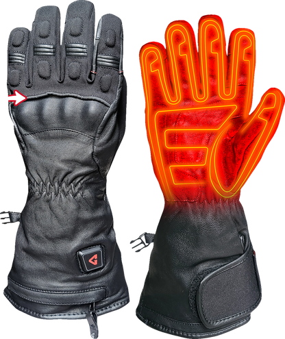 Gerbing Heated Clothing 7V Hard Knuckle Battery Heated Gloves - Black |