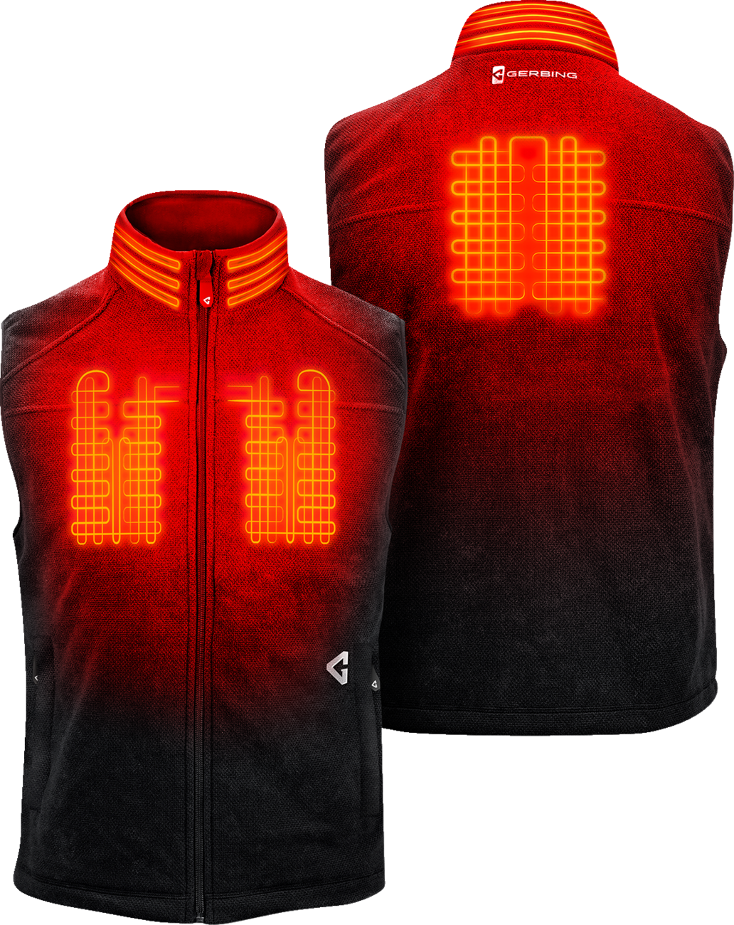 Gerbing Heated Clothing V Thermite Fleece Heated Vest 2.0 - Black - Mens |