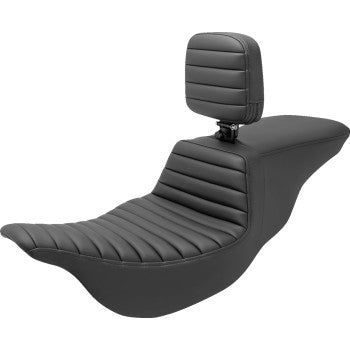 Saddlemen 2008-2023 Flhr, Flht, Flhx & Fltr (Touring Models) - Includes Trikes (09-13) Tour Step-Up™ Seat W/ Rider Backrest Tuck & Roll