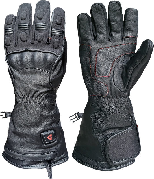 Gerbing Heated Clothing 7V Hard Knuckle Battery Heated Gloves - Black |