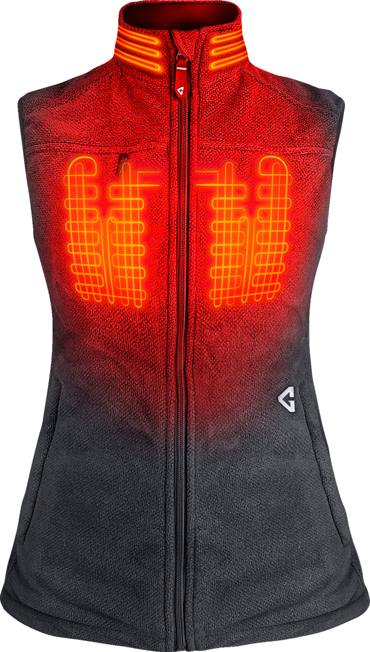 Gerbing Heated Clothing Women'S 7V Thermite Heated Fleece Vest 2.0 - Gray |