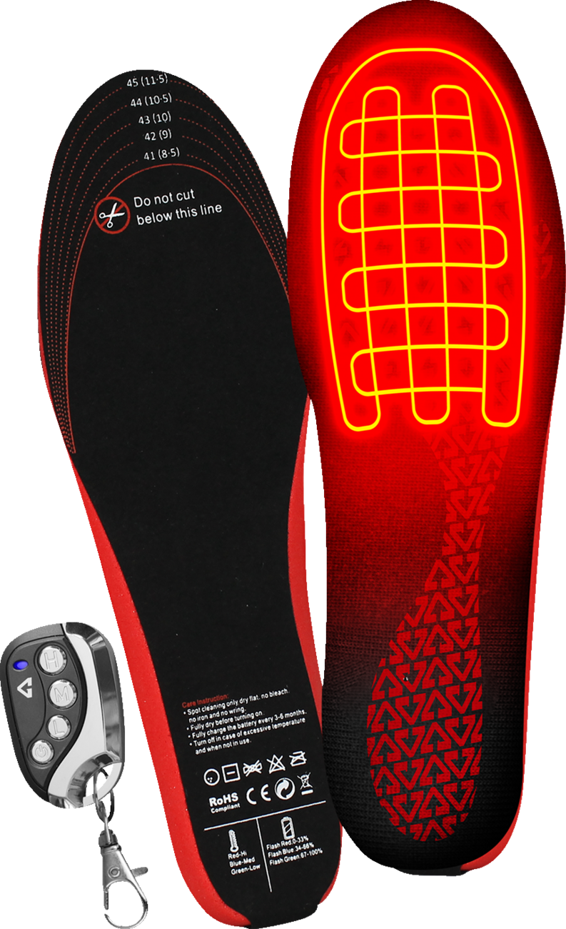 Gerbing Heated Clothing 3V Rechargeable Heated Insoles With Remote |