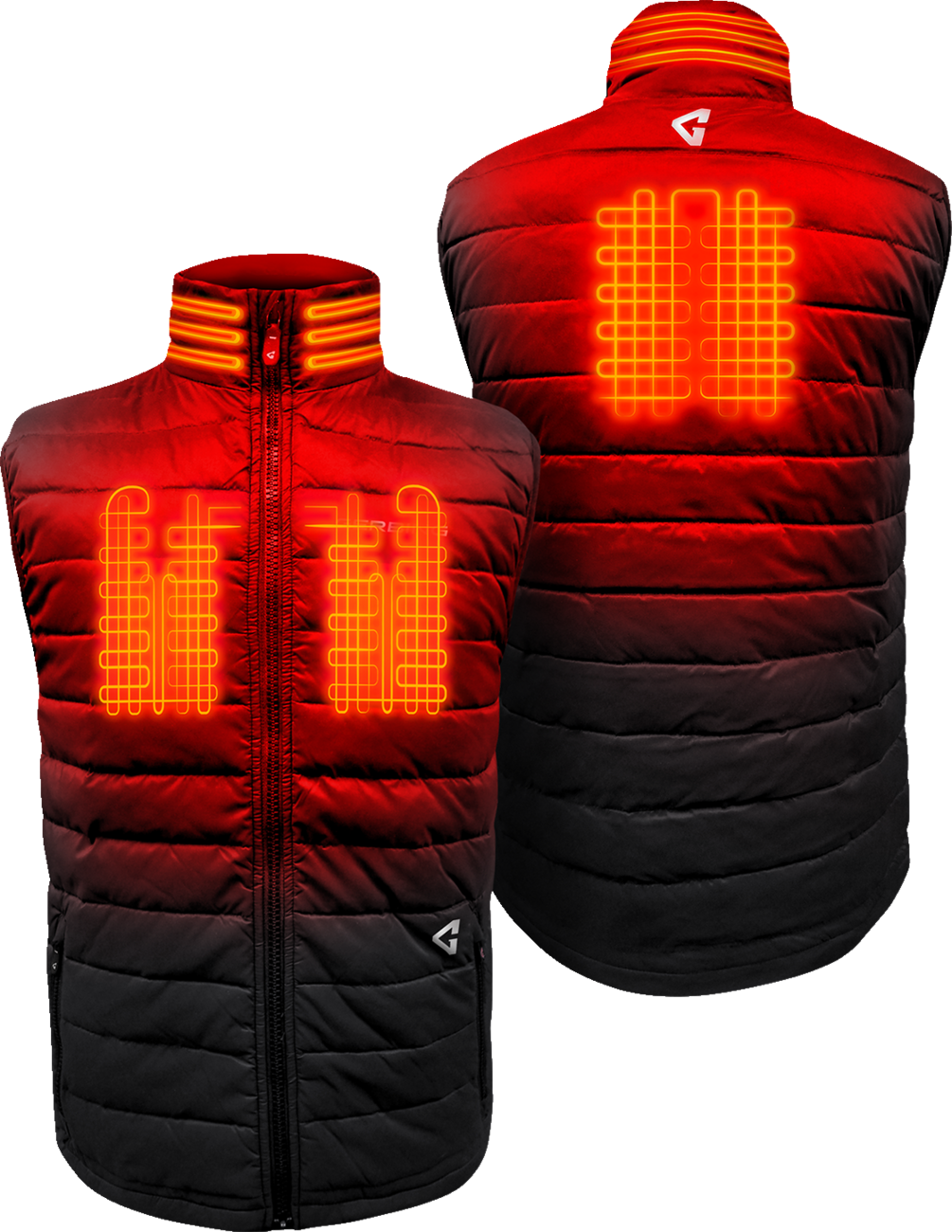 Gerbing Heated Clothing 7V Khione Puffer Heated Vest 2.0 - Black - Mens |