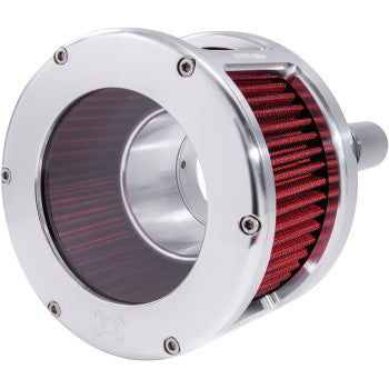 Feuling Parts Air Cleaner - Ba Race Series - Clear Cover - Red Filter - M8