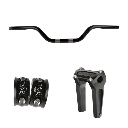 Thrashin Supply Bars, Risers, & Perch Clamp Kit - Mid Bend Bars
