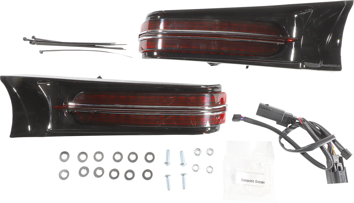 Ciro Filler Panel Light - Red Lens - Red Leds - Chrome |