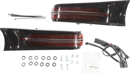 Ciro Filler Panel Light - Red Lens - Red Leds - Chrome |