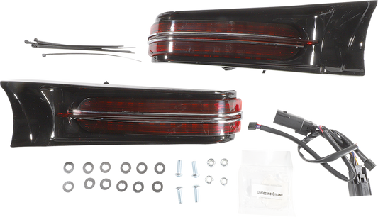 Ciro Filler Panel Light - Red Lens - Red Leds - Chrome |