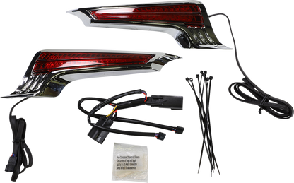 Ciro Filler Panel Light - Red Lens - Red Leds - Chrome |